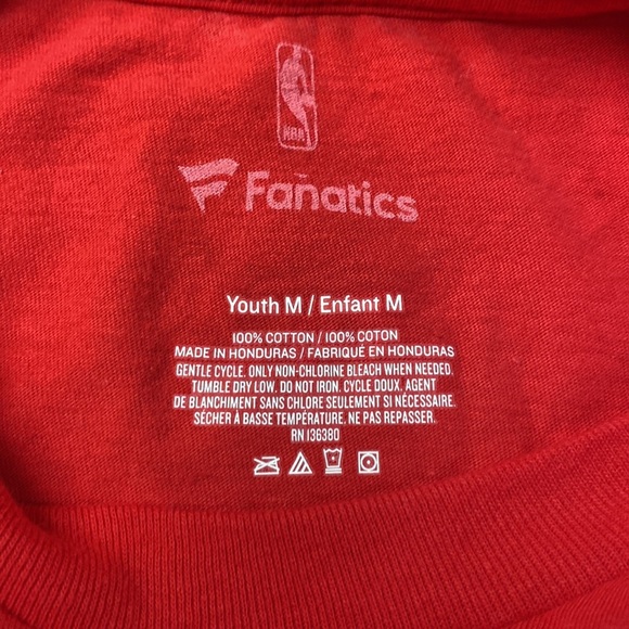 Fanatics youth NBA TORONTO raptors red long sleeve shirt size medium NWT - Picture 3 of 4